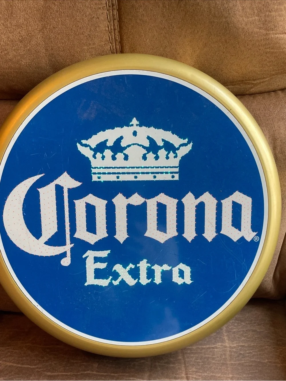 Blue and Gold Wall Decor Sign